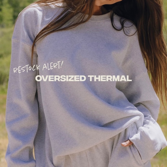 DailyDrills Oversized Gray Thermal - Picture 1 of 1